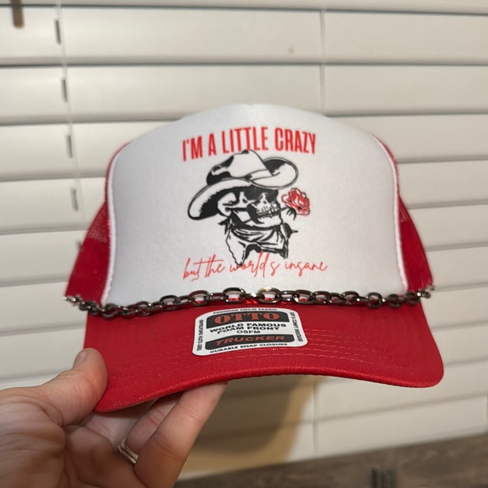 Tucker Red and White Snapback Hat